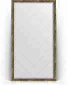 Зеркало Evoform Exclusive-G Floor 1080x1980 пристенное напольное, с гравировкой, в багетной раме 70мм, старое дерево с плетением BY 6345