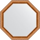 Зеркало Evoform Octagon 670x670 в багетной раме 64мм, версаль бронза BY 3990