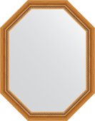 Зеркало Evoform Polygon 730x930 в багетной раме 70мм, состаренное золото с плетением BY 7108