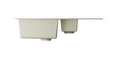 Кухонная мойка Omoikiri Daisen 86-2-BE две чаши, оборачиваемая, Artgranit, ваниль 4993471