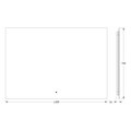 Зеркало с фацетом Defesto Glow 100x70, LED подсветка, ИК-выключатель, нейтральный белый свет DF 2509RH