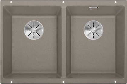 Кухонная мойка Blanco Subline 350/350-U, отводная арматура, серый беж 523581