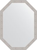 Зеркало Evoform Polygon 580x780 в багетной раме 46мм, волна алюминий BY 7011