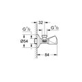 Запорный угловой вентиль Grohe, 1/2x1/2", хром 22940000