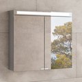Зеркальный шкаф Keuco Royal E-One, 800x700x141мм, 2 дверцы, с подсветкой, настенный 44302 171301