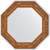 Зеркало Evoform Octagon 654x654 в багетной раме 85мм, виньетка бронзовая BY 3773