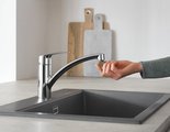 Смеситель для кухни Grohe Eurosmart, низкий излив, Supersteel Infinity нержавеюжщая сталь 33281DC3