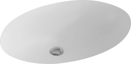 Раковина Villeroy & Boch Evana 500, установка под столешницу, с переливом, наружная сторона покрыта глазурью, Альпийский белый 61470001