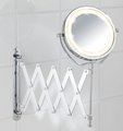 Зеркало косметическое Wenko Brolo, настенное, LED-подсветка, хром 3656380100