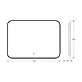 Зеркало с окантовкой Defesto Aura 70x50, LED подсветка, сенсорный выключатель, тёплый белый свет DF 2974SH