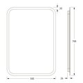 Зеркало с матированием и LED-подсветкой Defesto, 21W, 50x70см, без выключателя, тёплый белый свет DF 3814