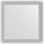 Зеркало Evoform Definite 710x710 в багетной раме 46мм, волна алюминий BY 3230