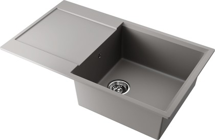 Кухонная мойка Omoikiri Daisen-86-GR с крылом, leningrad grey 4993698