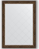 Зеркало Evoform Exclusive-G 1370x1920 с гравировкой, в багетной раме 120мм, состаренное дерево с орнаментом BY 4516