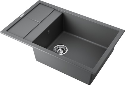 Кухонная мойка Omoikiri Sumi 78-LB-PL, с крылом, оборачиваемая, Tetogranit, платина 4993724