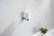 Стакан с держателем Aquatek Бетта настенный, хром AQ4604CR