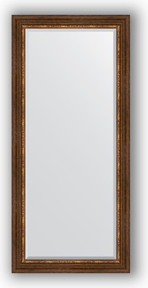 Зеркало Evoform Exclusive 760x1660 с фацетом, в багетной раме 88мм, римская бронза BY 3595