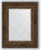 Зеркало Evoform Exclusive-G 620x800 с гравировкой, в багетной раме 120мм, состаренное дерево с орнаментом BY 4043