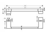 Ручка для двери в душевую Hansgrohe AddStoris, шлифованный чёрный хром 41759340