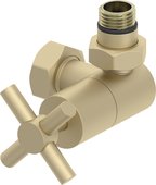 Вентиль Сунержа 3D правый Крест G1/2"НРxG3/4"НГ, матовая шампань 022-1411-1234