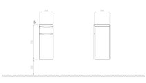 Шкаф подвесной, Verona Viva, 770x600, средний, 1 дверь, 1 ящик, правый VA402R