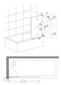 Шторка на ванну с полкой RGW SC-54 800x1500, стекло прозрачное 10мм, хром 03115408-11