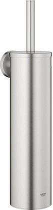 Ёршик для унитаза Grohe Essentials настенный, металлическая колба, Supersteel Infinity Суперсталь 40696DC0