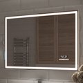 Зеркало Vigo Geometry Media Voice 1200x700 LED-подсветка, подогрев, голосовое управление, Bluetooth, дата, время 052
