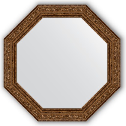 Зеркало Evoform Octagon 504x504 в багетной раме 57мм, виньетка состаренная бронза BY 3694