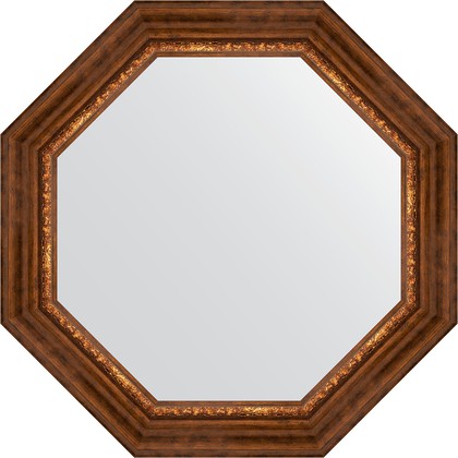 Зеркало Evoform Octagon 710x710 в багетной раме 88мм, римская бронза BY 7345