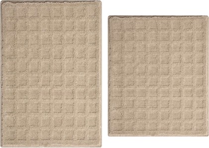 Набор ковриков для ванной Grund Ley, 50x80см, 50x55см, полиэстер, бежевый b4002-155106162/060106162
