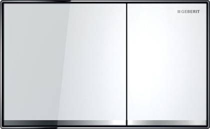 Смывная клавиша Geberit Sigma60, двойной смыв, зеркальное покрытие, белый / глянцевый хром 115.640.SI.1