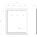 Зеркало Vigo Geometry Media Voice 600x700 LED-подсветка, подогрев, голосовое управление, Bluetooth, дата, время 044