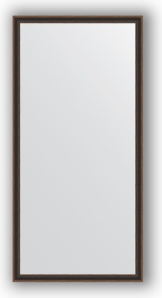 Зеркало Evoform Definite 480x980 в багетной раме 28мм, витой махагон BY 0693