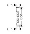 Шланг для душа Hansgrohe Mariflex 1500, хром 28153000