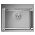 Кухонная мойка Florentina Логика-НМ 600x510, матовая нержавеющая сталь LHM.600.510.B.10.S.10