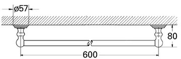 Держатель для полотенец Grohe Sinfonia, 600мм, хром 40049000