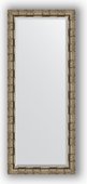 Зеркало Evoform Exclusive 630x1530 с фацетом, в багетной раме 73мм, серебрянный бамбук BY 1186