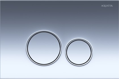 Кнопка управления Aquatek, прямоугольная, клавиши круглые, хром глянцевый KDI-0000018