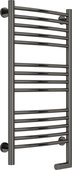 Полотенцесушитель электрический Сунержа Богема 2.0, выгнутая 800x400, МЭМ справа, чёрный хром 01-5203-8040