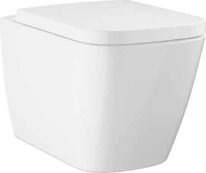 Подвесной унитаз Grohe BauEdge Ceramic безободковый, быстросъёмное сиденье с микролифтом, альпин-белый 106740SH00