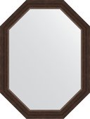 Зеркало Evoform Polygon 610x810 в багетной раме 62мм, палисандр BY 7067