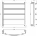 Полотенцесушитель водяной Сунержа Галант PRO 600x600, Тёмный титан муар 15-0462-6060