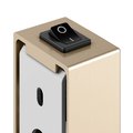 Косметическое зеркало Keuco iLook_move, подсветка, круглое, выключатель, увеличение х5, бронза шлифованная 17612 039004