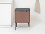 Мусорный бак Brabantia Bo Touch Bin 11+23л, двухсекционный, светло-коричневый 234064