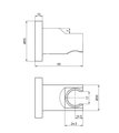 Держатель ручного душа AQUAme Siena, латунный, хром AQM8722CR