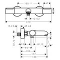 Термостат для ванны Hansgrohe Ecostat Element, нержавеющая сталь 13347700