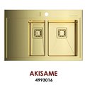 Кухонная мойка Omoikiri Akisame 78-2-IN-LG-R, чаша справа, золото 4993016