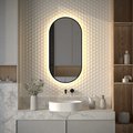 Зеркало с окантовкой Defesto Aura 50x100, LED подсветка, ИК-выключатель, тёплый белый свет DF 2934R