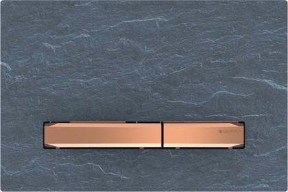Смывная клавиша для унитаза Geberit Sigma50 двойной смыв, сланец Mustang / красное золото 115.670.JM.2
